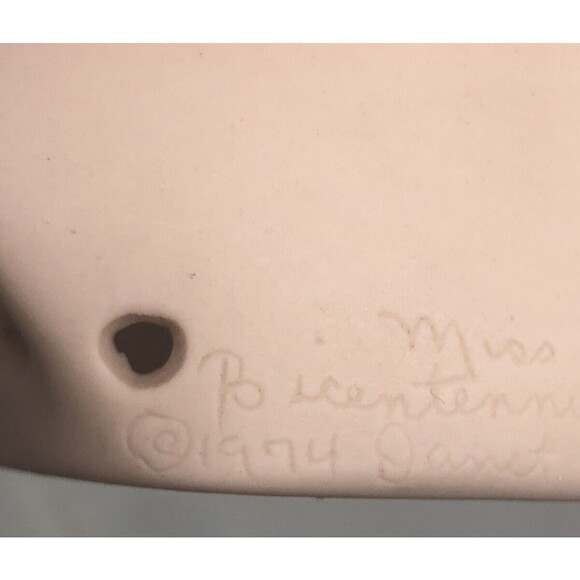 74 Bicentennial Miss Liberty Janet E Masteller Bisque/Ceramic 6" Doll Head Bust - Picture 5 of 7